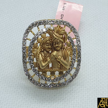 Load image into Gallery viewer, Radha Krishna Ji Diamond Cocktail Ring
