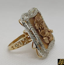 Load image into Gallery viewer, Ganesh Ji Diamond Cocktail Ring
