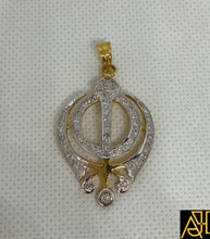 Load image into Gallery viewer, Khanda Religious Diamond Pendant
