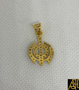 Khanda 2 Religious Diamond Pendant