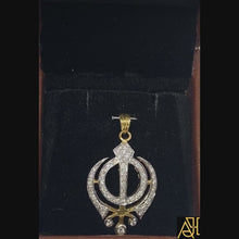 Load and play video in Gallery viewer, Khanda Religious Diamond Pendant
