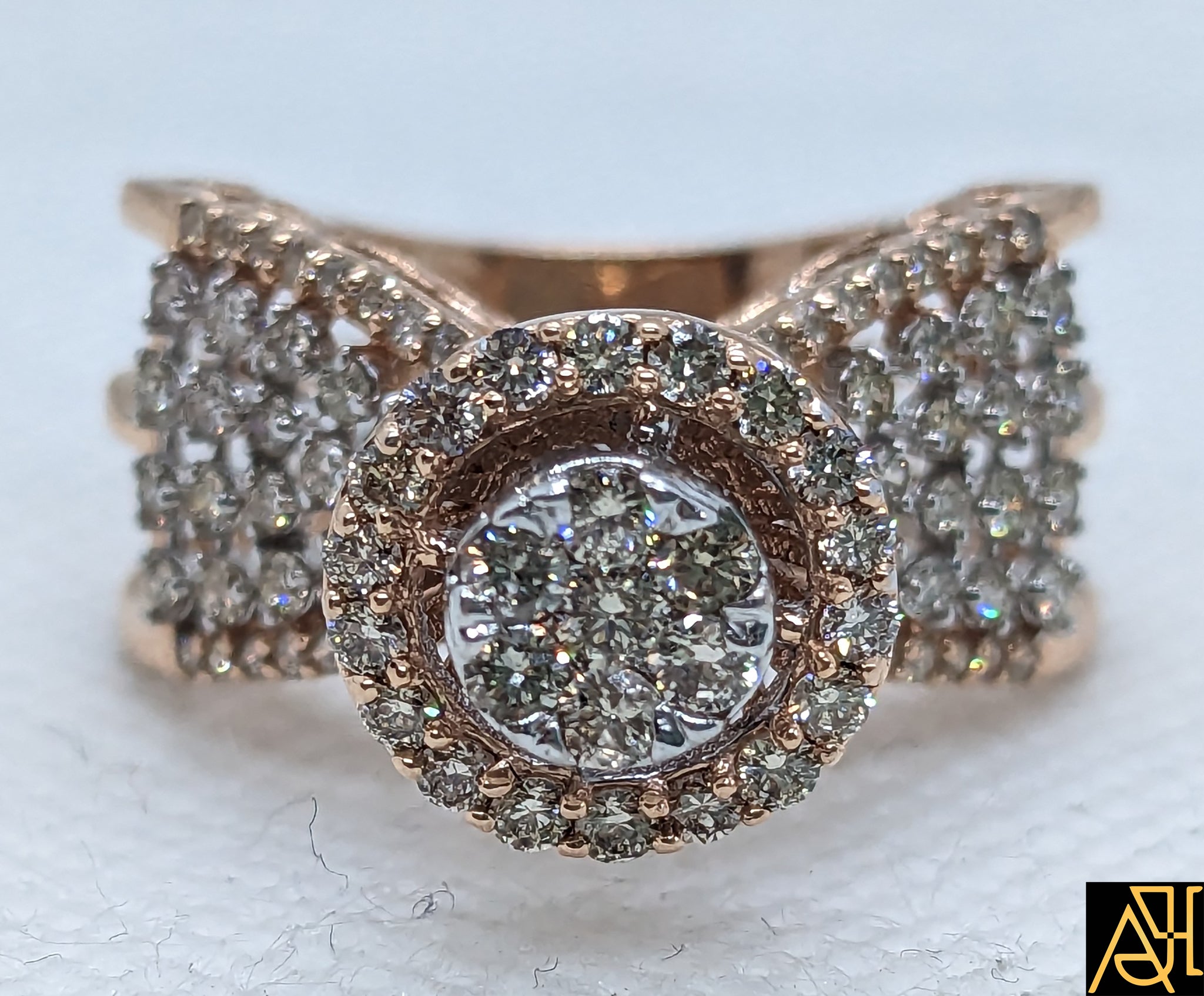 Buy Tishya Gorgeous 4.00 ct. Round Cut Moissanite Diamond Engagement Ring  10k Solid White Gold (Rose Gold, 10) at Amazon.in