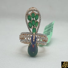 Load image into Gallery viewer, Peacock Diamond Cocktail Ring

