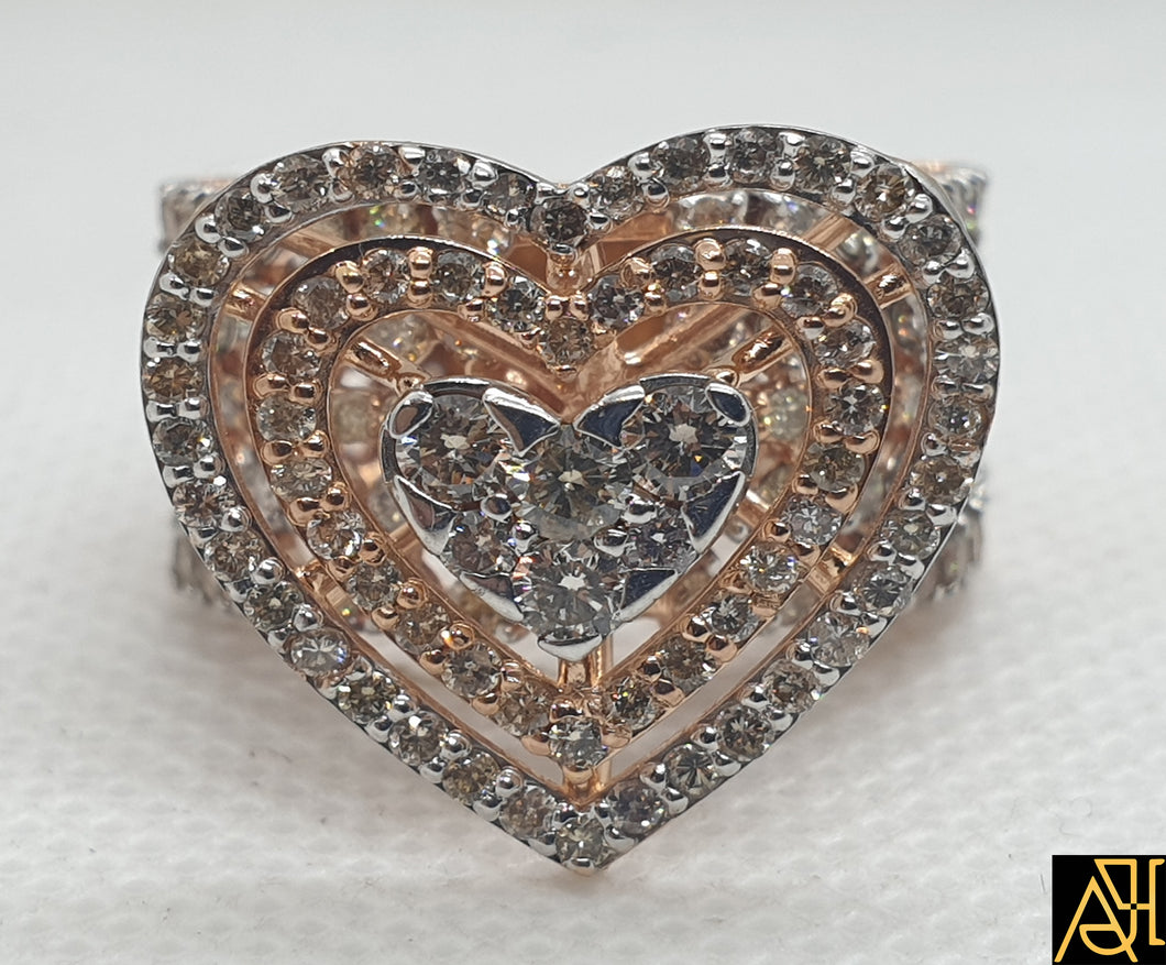Hearty Diamond Engagement Ring