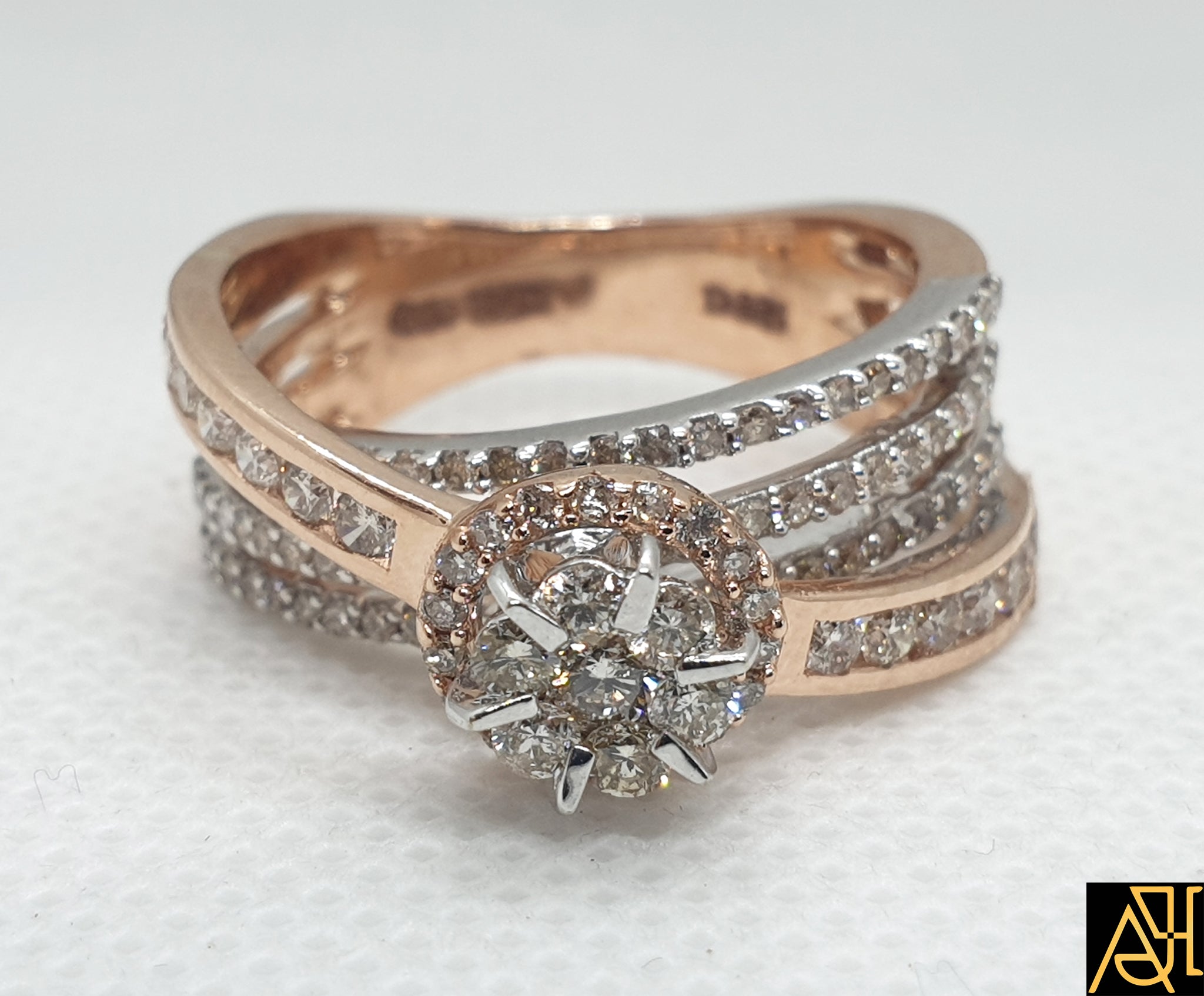 Criss Cross Diamond Fashion Ring | CDD2914-PW | Valina Fine Jewelry