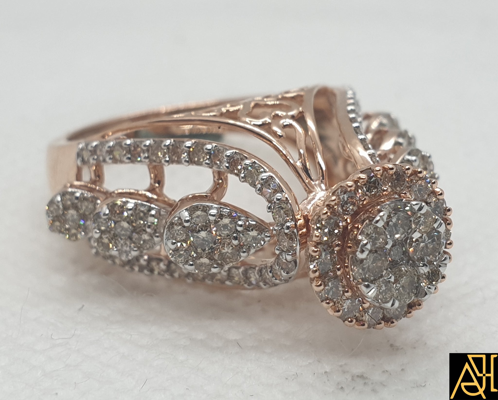 Henri Daussi 18 Karat White Gold GIA Certified Diamond Engagement Ring -  001-100-13000215