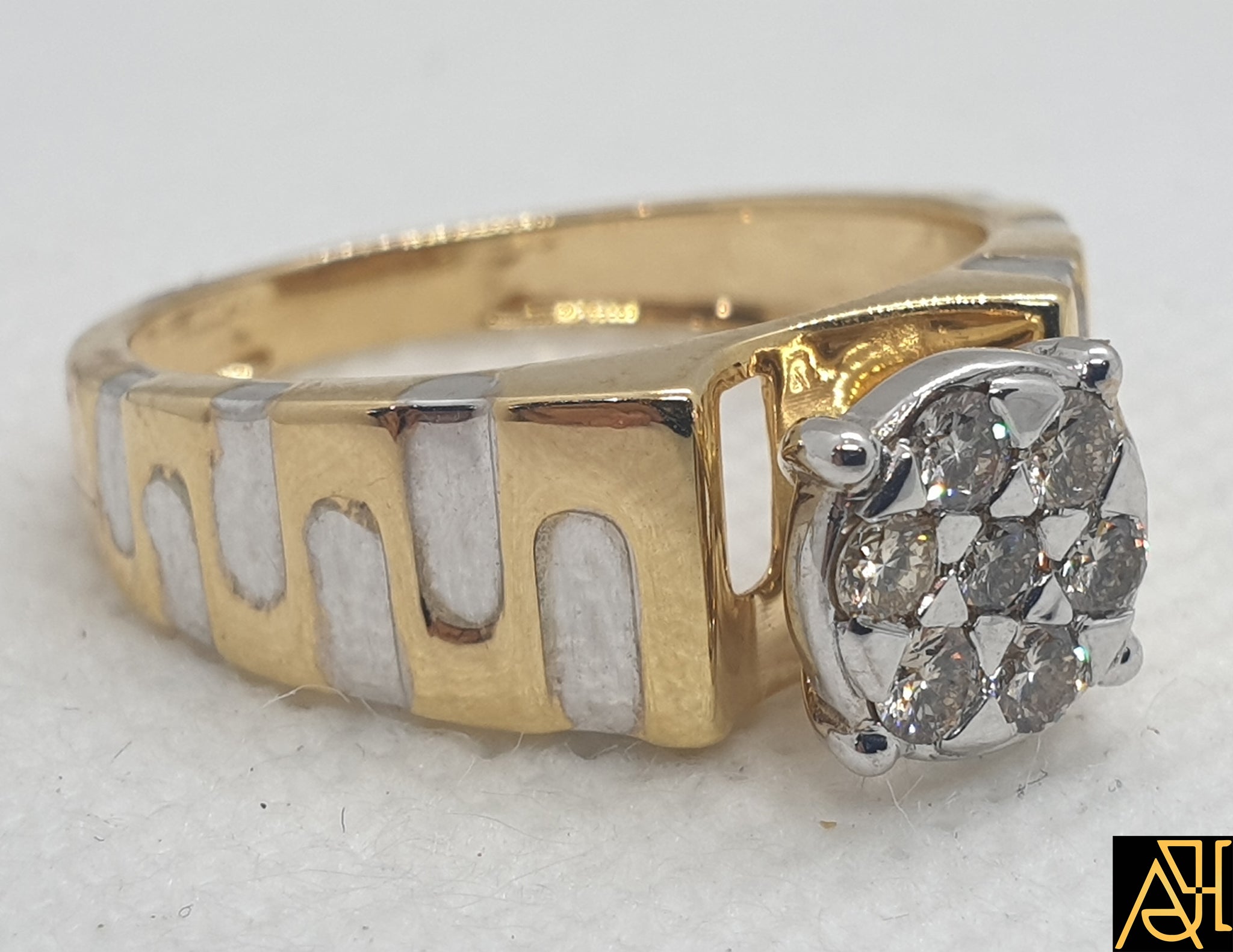 14K Gold Diamond Men's Luxury Ring | Judaica Webstore