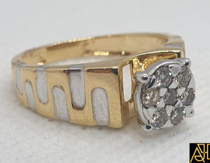 Polished Men's Diamond Ring