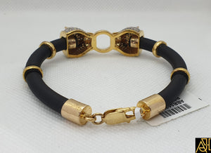 Unisex Black Eye Panther Leather Bracelet