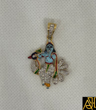 Load image into Gallery viewer, Shree Krishna Religious Diamond Pendant
