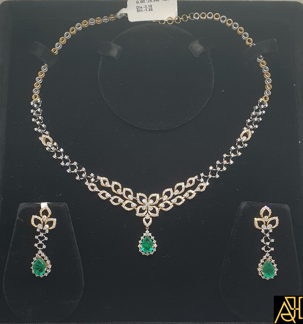 Bejeweled Diamond Necklace Set
