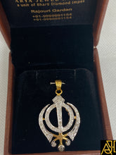 Load image into Gallery viewer, Khanda Religious Diamond Pendant

