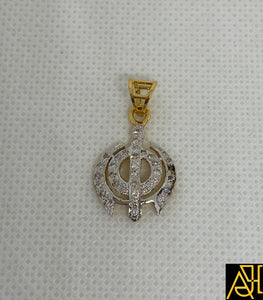 Khanda 2 Religious Diamond Pendant
