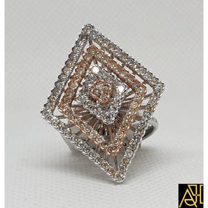Triangular Diamond Cocktail Ring