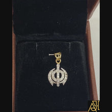 Load and play video in Gallery viewer, Khanda 2 Religious Diamond Pendant
