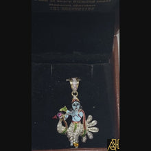 Load and play video in Gallery viewer, Shree Krishna Religious Diamond Pendant
